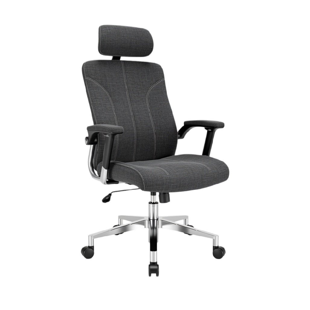 Chaise de bureau ergonomique avec appui-tête et accoudoirs réglables