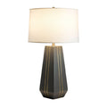 Lampe de table moderne en céramique avec abat-jour en tissu
