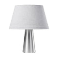 Lampe de table moderne avec abat-jour textile et base en métal